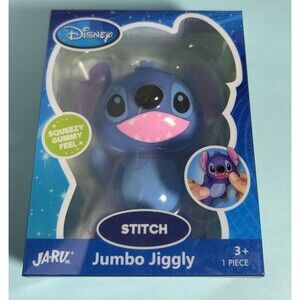 Disney Stitch Jumbo Jiggly Squeeze Stretch Action Toy by Ja-Ru 3x4x1.5 Inch New